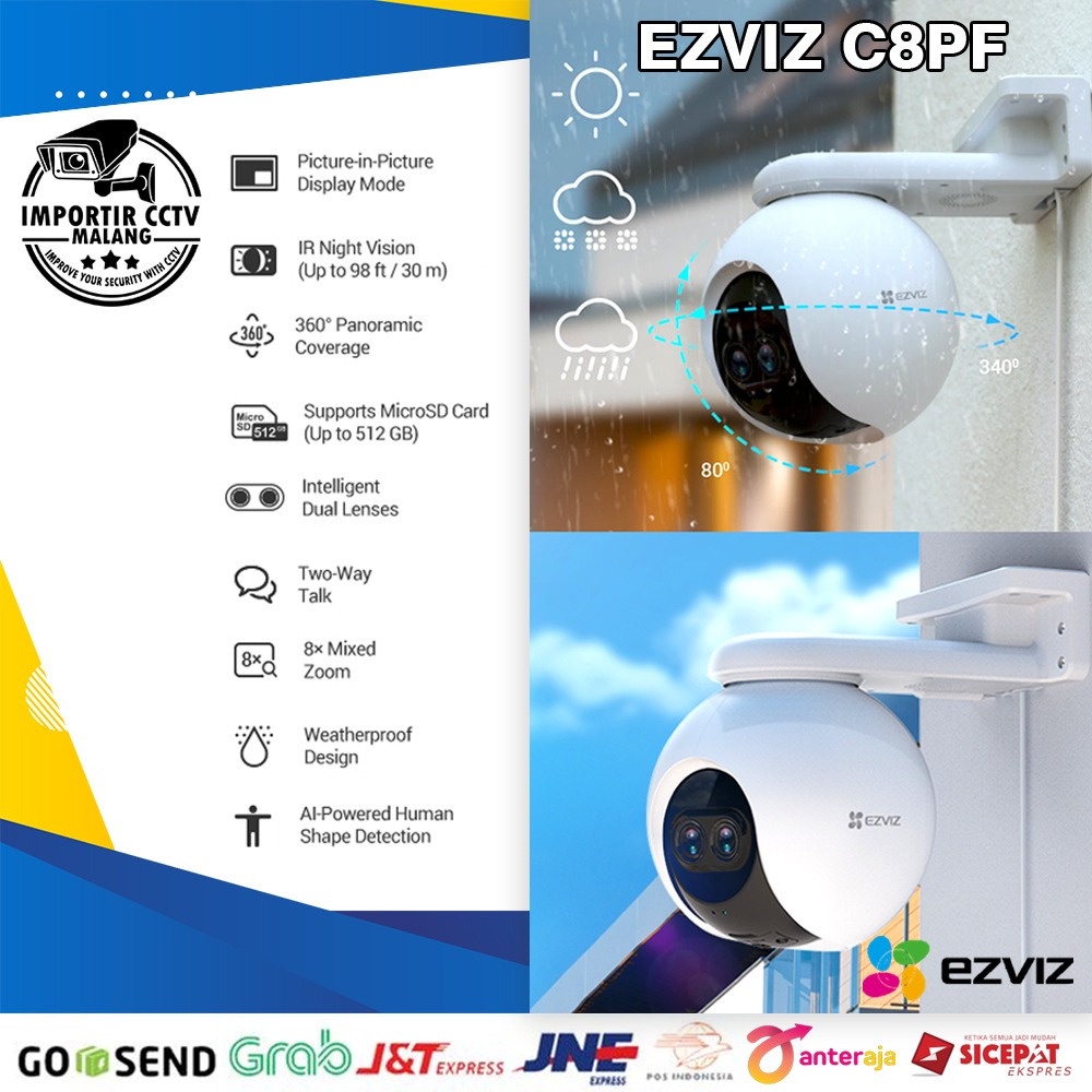 CCTV PTZ Wifi Camera EZVIZ C8PF - ICM