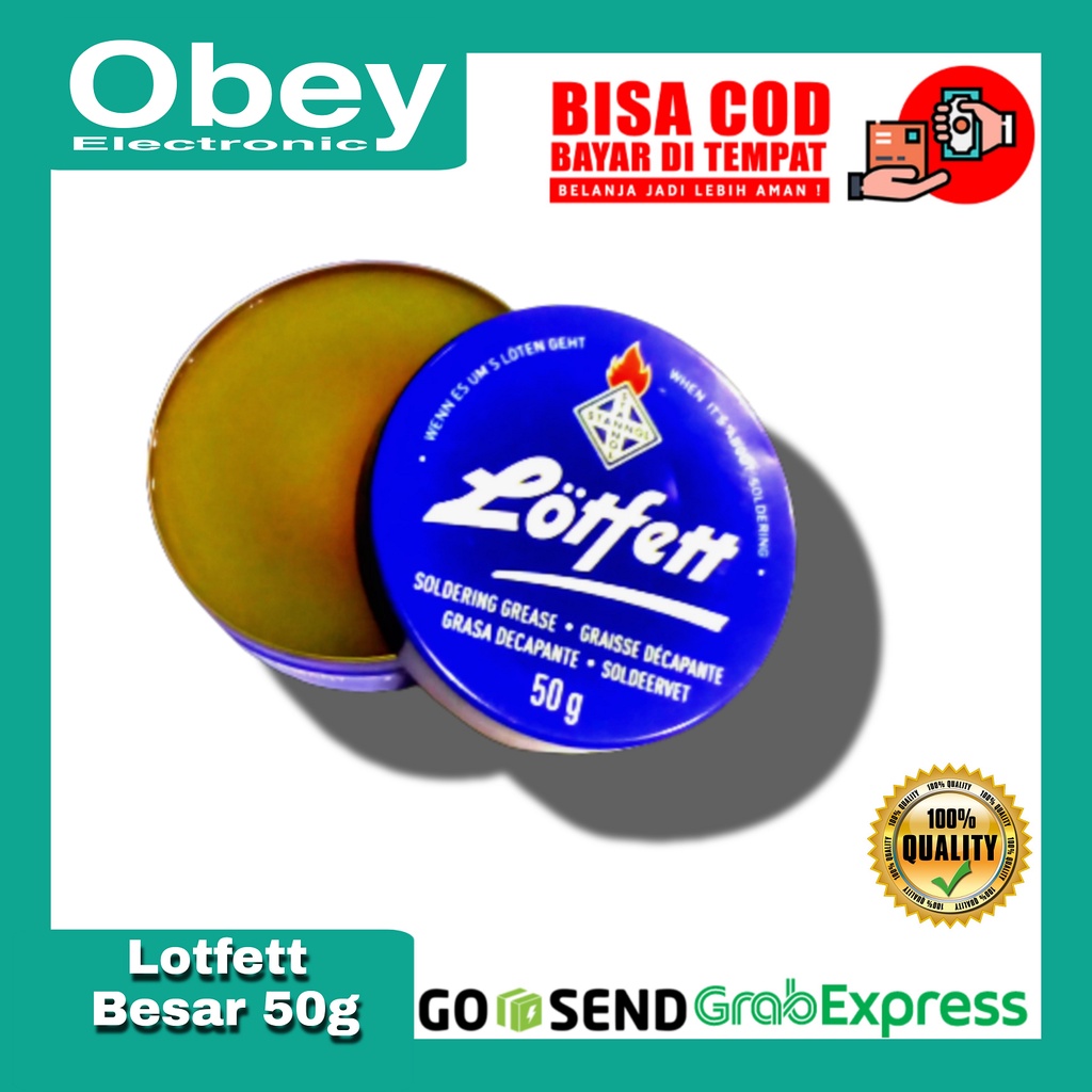 Pasta Solder Besar Biru / Lotfett Besar 50 gram / Flux Solder