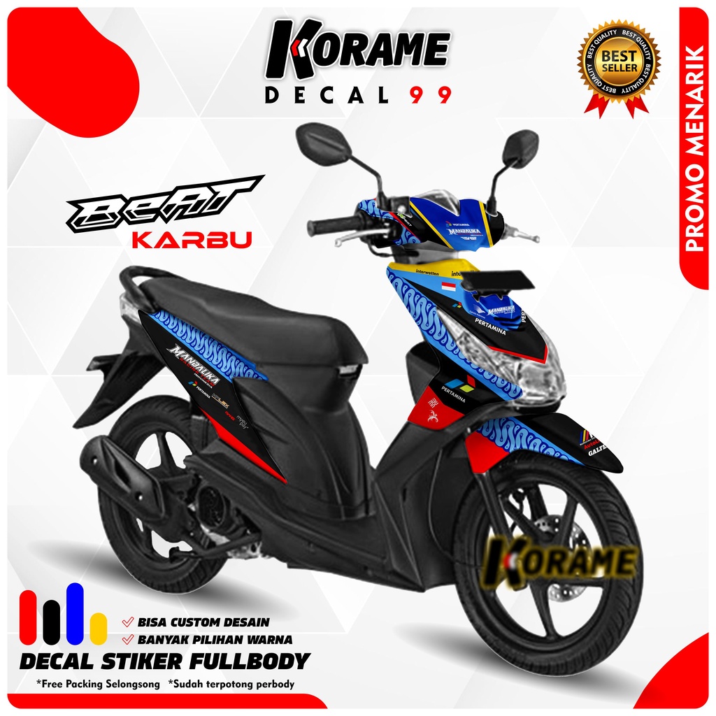 Decal Sticker Full body Beat Karbu Motif MandalikaA Racing Team