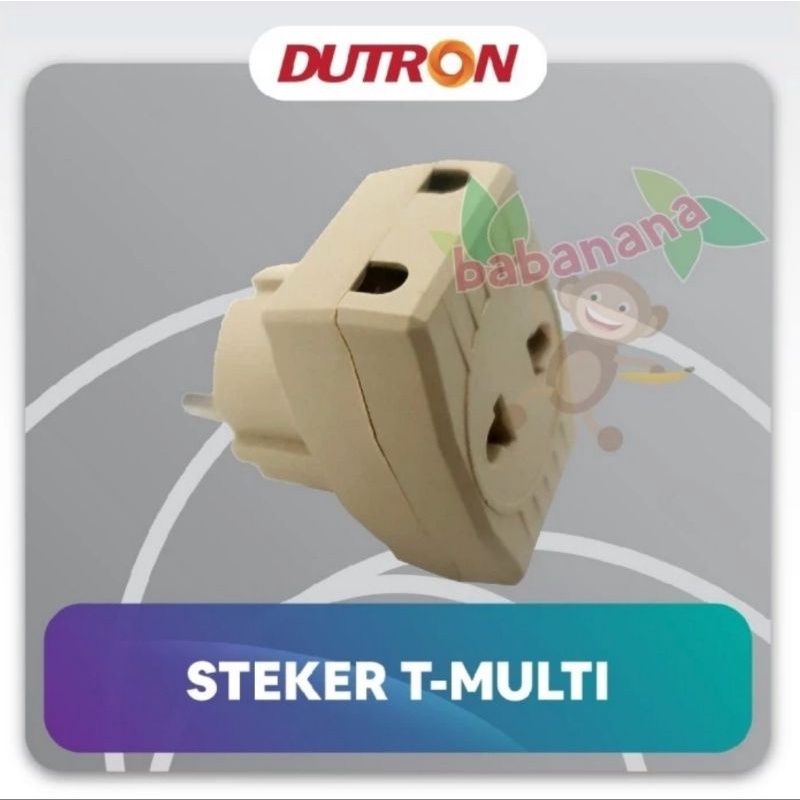 Dutron T cabang 3 kecil colokan listrik stop kontak adaptor SNI
