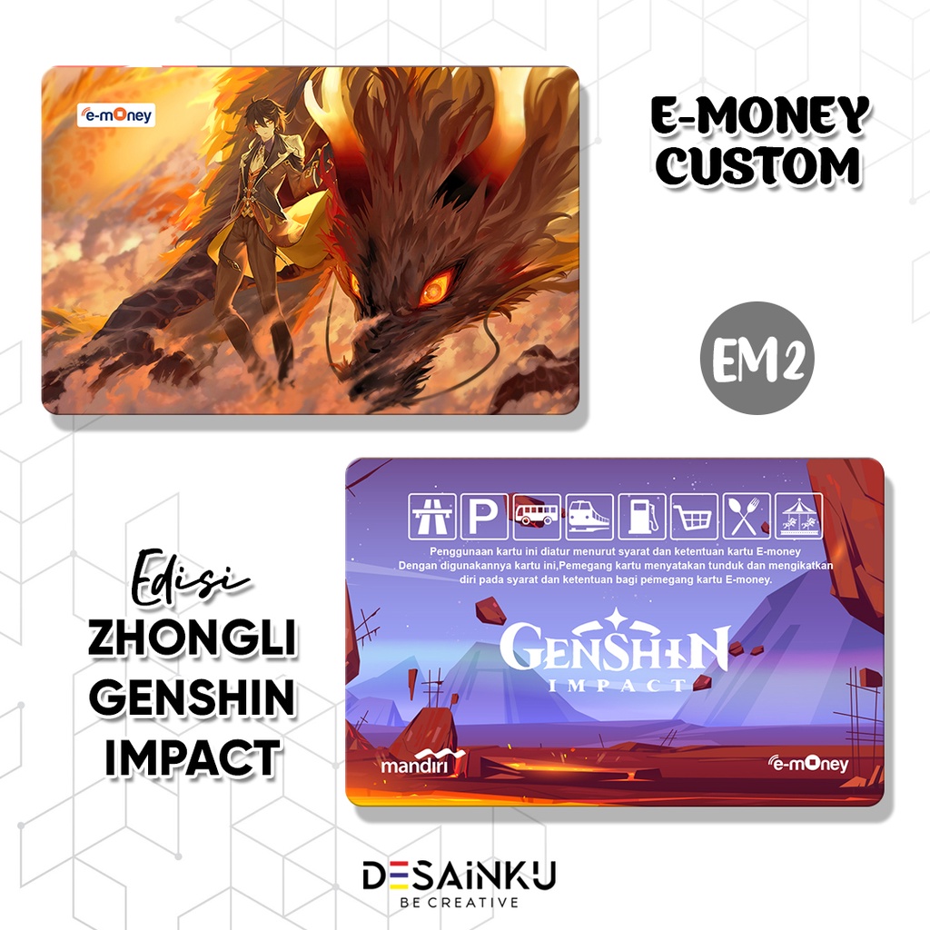 Emoney / Tap Cash / Brizzi / Flazz / Genshin Impact edisi ZHONGLI / ZHONG LI