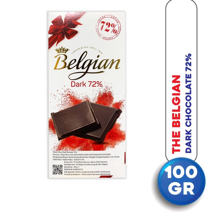 

Diskon⭐-THE BELGIAN Dark Chocolate 72% 100 gram Cokelat Hitam