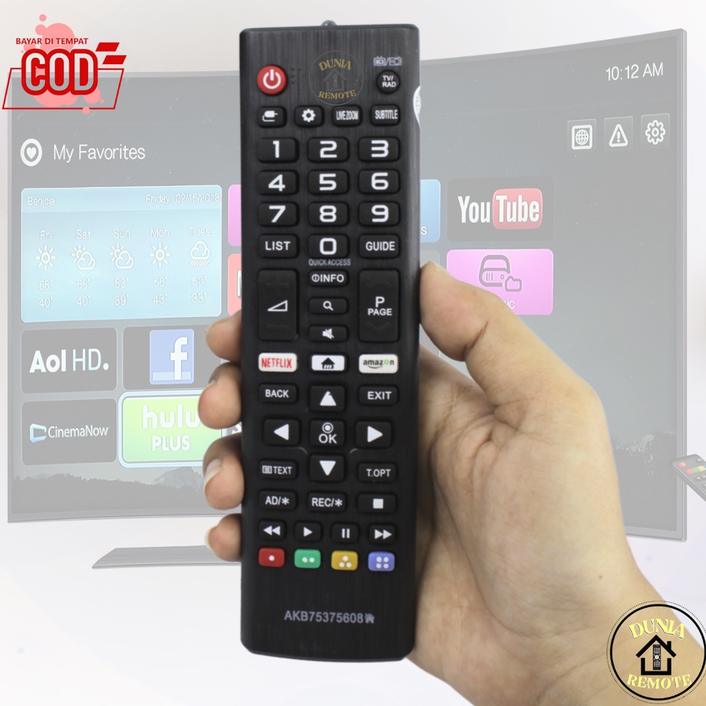 Remot Remote TV LG UHD LCD LED Smart TV Netflix AKB75675608 tanpa setting