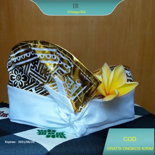 Udeng Bali Asli Mahkota Emas