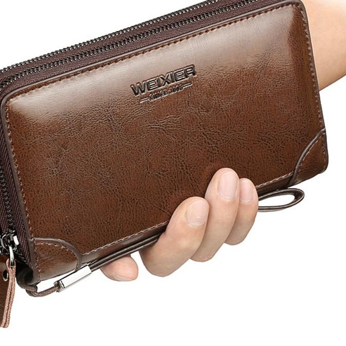 ➬ WEIXIER W88 Dompet Panjang Pria Long Bifold Kulit Premium WX-OS ➯