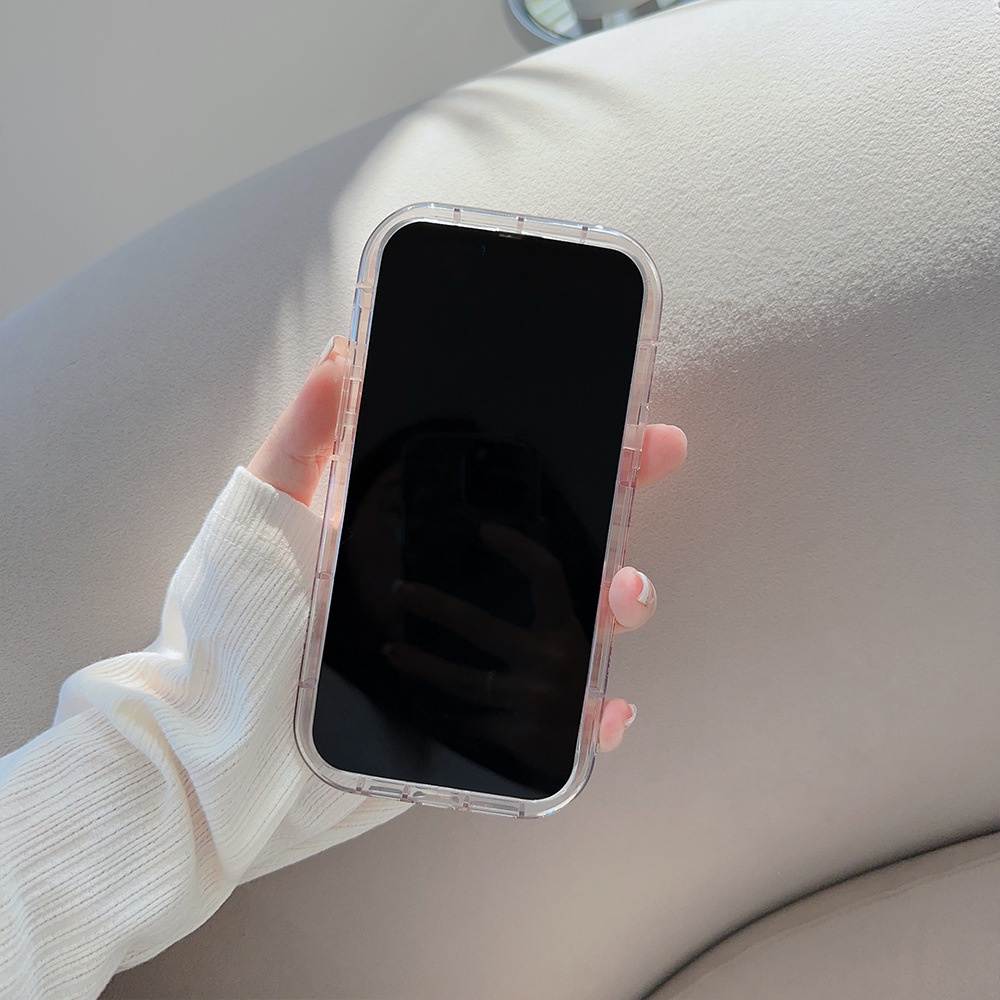 IPHONE Desain Sederhana Firework Transparan Cover Pelindung Penuh Casing Ponsel Untuk Iphone11 12 13 14 PLUS PRO MAX Soft TPU Shell