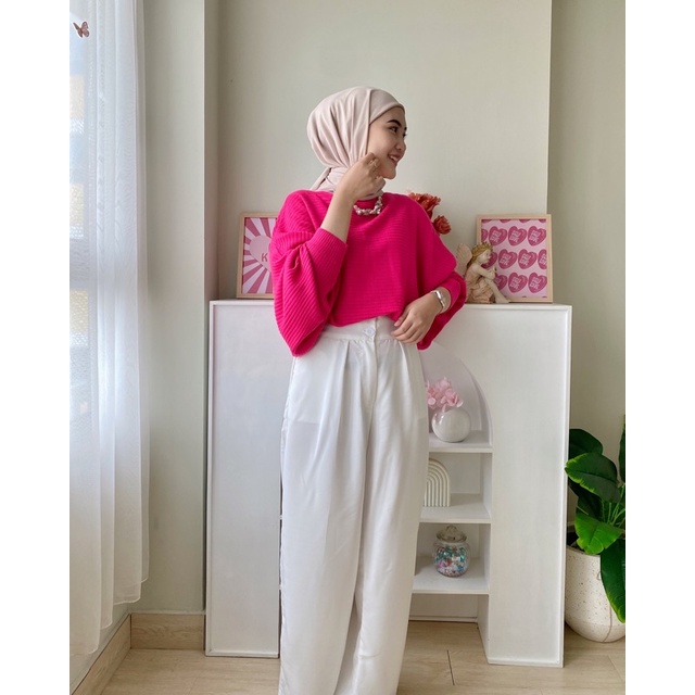 Batwing Sweater - Atasan Rajut - Blouse Rajut - Atasan Wanita