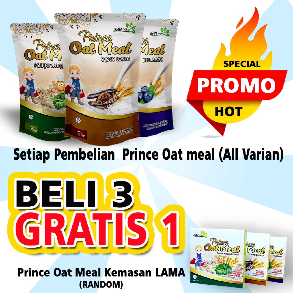 

✨NEW✨ -Promo Prince Oat Meal Kemasan Dus Beli 3 Gratis 1 Random- 1.1.23