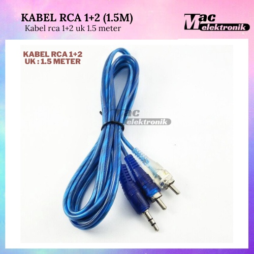 KABEL RCA 1+2 UKURAN 1.5 METER KABEL RCA TO JACK MINI STEREO/ KABEL RCA TO RCA/ 1.5METER