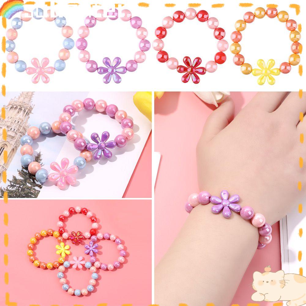 Solighter Gelang Manik-Manik Princess Kreatif Bunga Warna-Warni