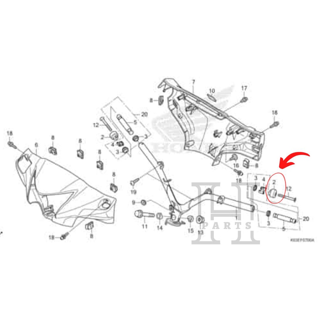 JALU STANG STIR WEIGHT A STRG HNDL REVO 110 SUPRA X 125 FI 53105-KWW-640 ASLI ORIGINAL AHM HGP HONDA