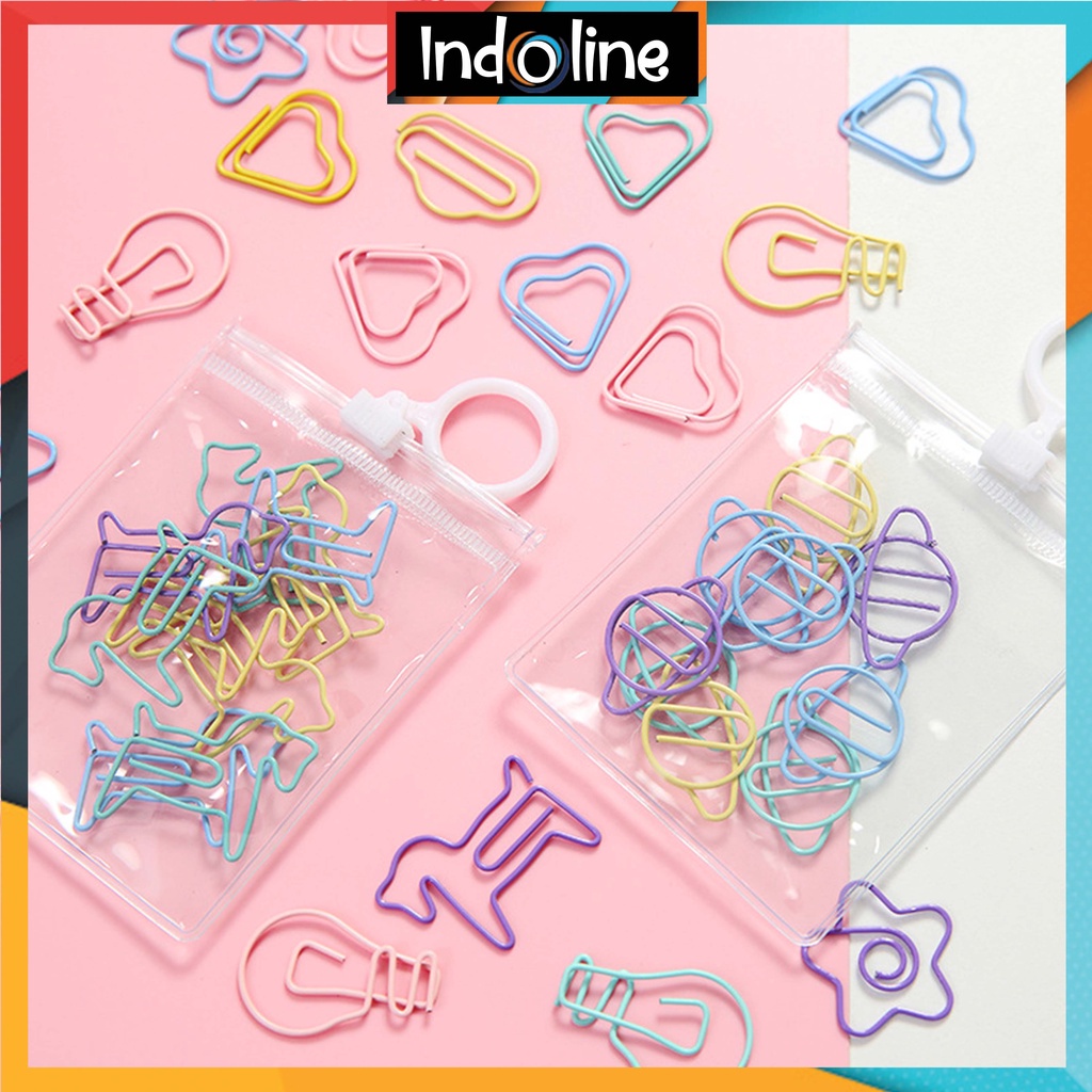 

Penjepit Klip Kertas Paper Clip Push Pin Set 10pcs Free Pouch Import COD 979