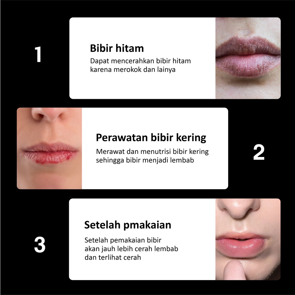 Lip Balm Man,Pelembab bibir Permanen Pria Balm MAN Natural Bibir Kering Lipbalm