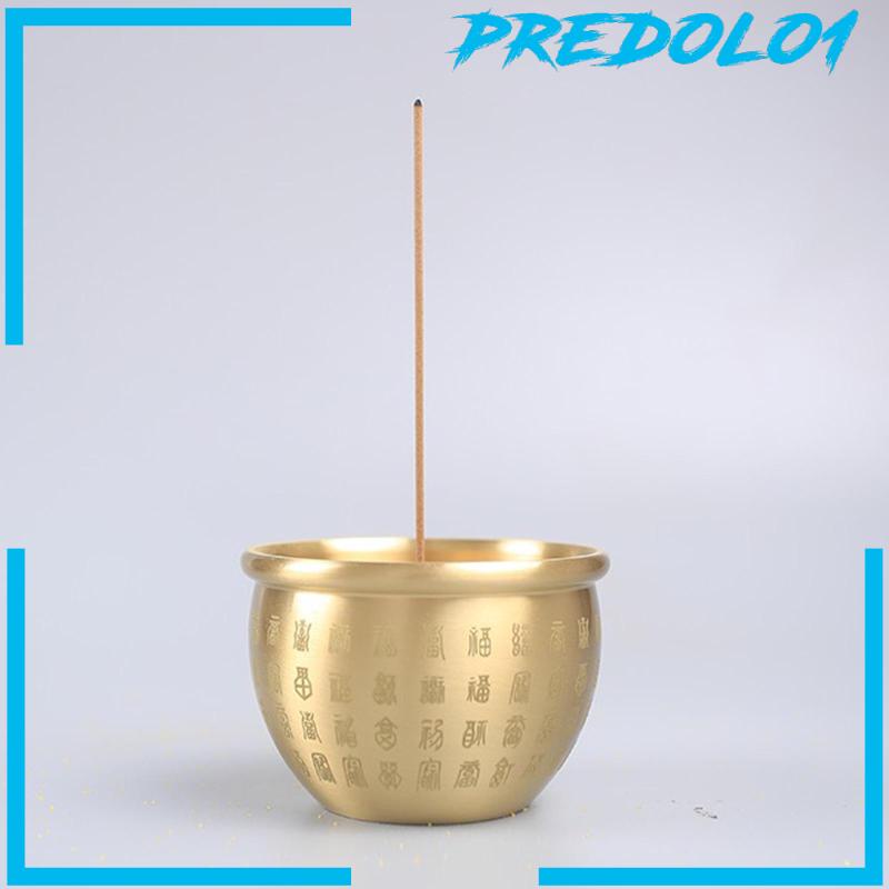 [Predolo1] Mangkok Silinder Kuningan China Dengan Burner Cornucopia Decor Collectible