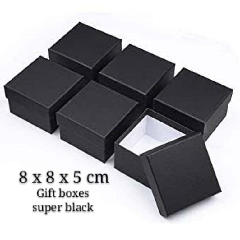 

A34 PREMIUM GOOD Quality HARD BOX GIFT BOX SUPER BLACK 8 x 8 x 5 cm. FLASH SALE ➩