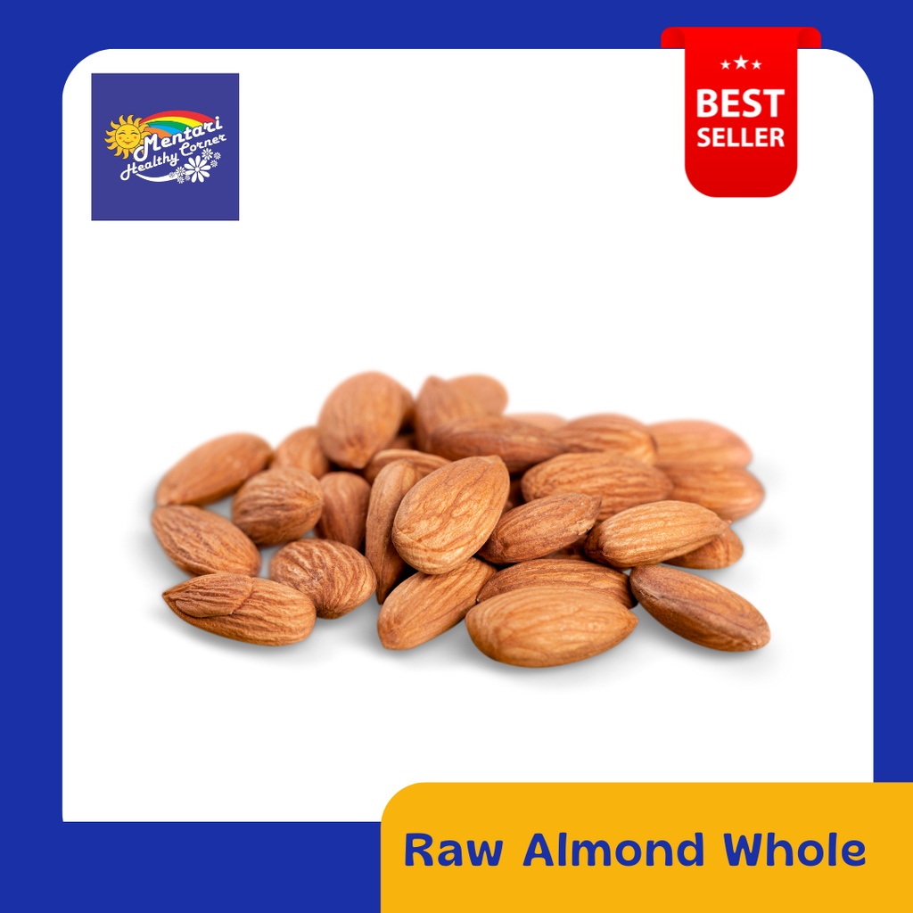 Raw Almond Whole 500gr / Kacang Almond Mentah Utuh 500gr