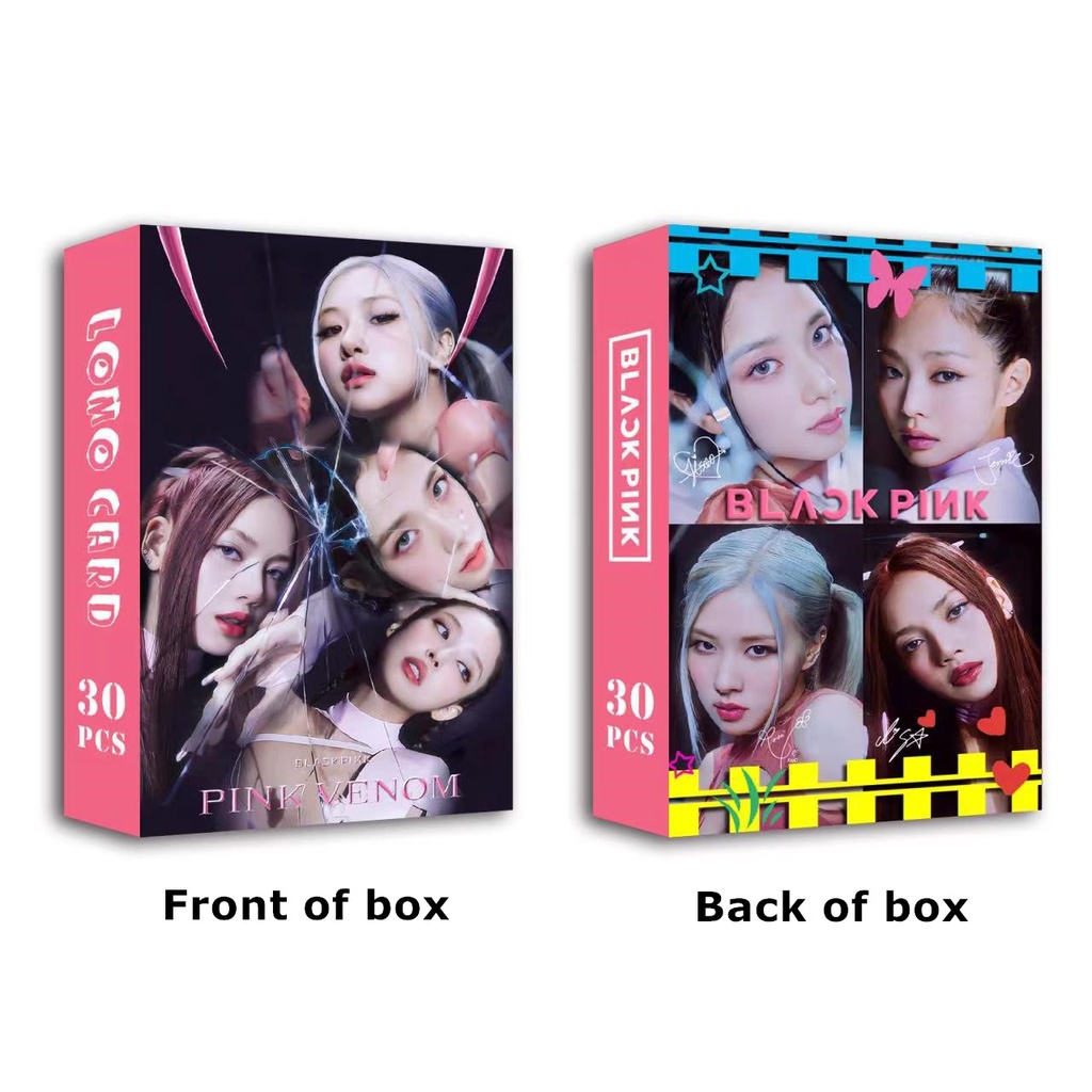 30pcs/box BP 2022album Pink VENOM Photocard LISA ROSE JISOO JENNIE GROUP Kartu Lomo Hitam Pink Kpop Postcards READY STOCK Blackpink Blackpink