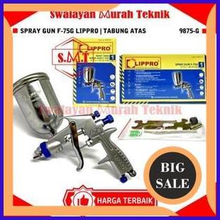 perkakas Spray Gun Tabung Atas Lippro F75G Spraygun Spet Cat Semprot 1F3B23