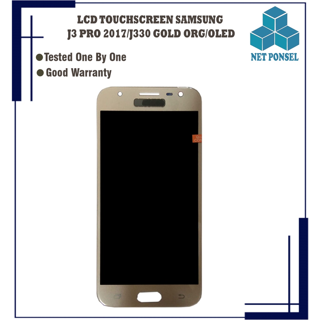 LCD TOUCHSCREEN SAMSUNG J3 PRO 2017-J330 - GOLD ORG-OLED - LCDTS SMS