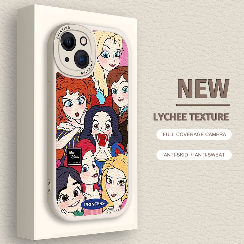 Case iPhone for 14 / 13 / 12 / 11 Promax Princess collection funny expression Soft Casing for iPhone 6 / 7 / 8 Plus / X / XR / Xs Max Cover