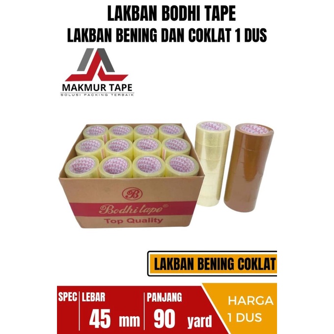 

LAKBAN BENING COKLAT BODHI TAPE UK 45MM X 90YARD 1 DUS 72 ROLL