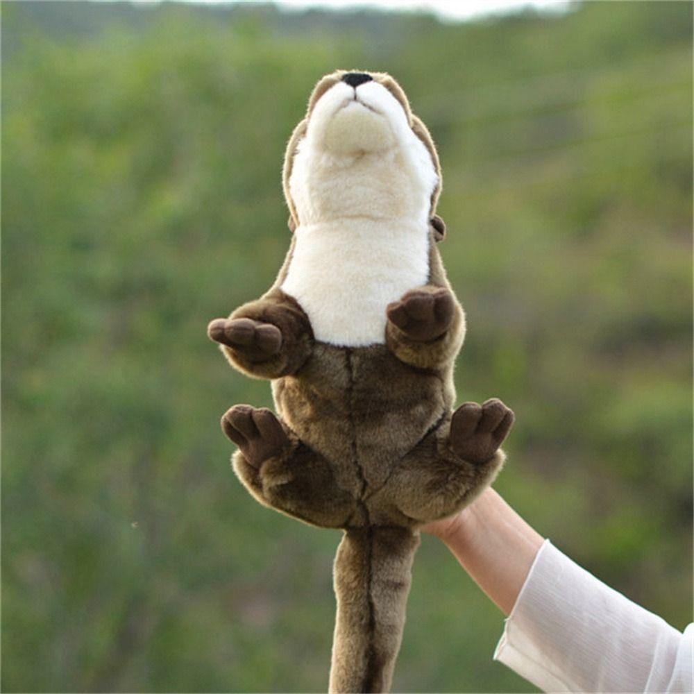 Lanfy Otter Plush Toy Mainan Anak Ulang Tahun 46cm Hewan Manusia Hidup Plush Toy Boneka Lembut Animal