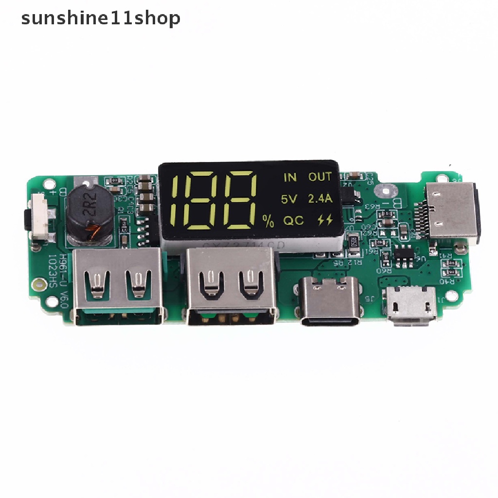 Sho Compact 18650modul Pengisian Display Digital Lithium 5V2.4A 2A 1A Output Usb Ganda Digital Display Booster N