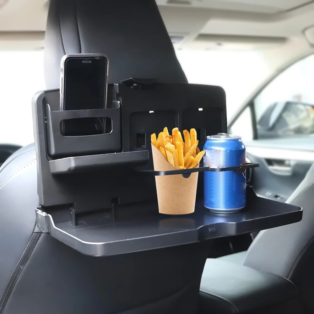 1pcs Cangkir Air Minuman Rak Organizer Kursi Belakang Food Tray Piring Makan Multi Plate Foldable Rear Seat Tray Universal Aksesoris Interior Mobil