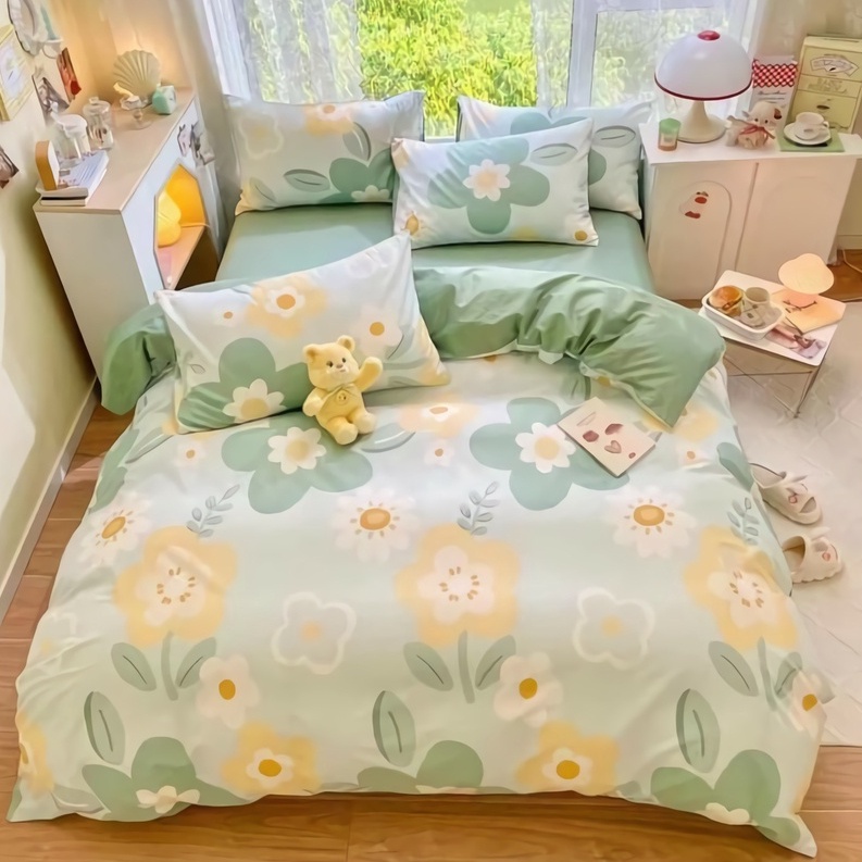 BEDCOVER SPREI 230 x 190 DUVET KING TWIN QUEEN / SEPREI FREE SARUNG BANTAL SARUNG GULING MOTIF BANYAK.BOLAK BALIK MOTIF SAMA AESTETIK KARAKTER PERBUNGAAN GRADIASI READYY