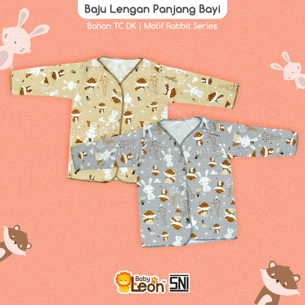 DS-112 (0-3 Bulan) 1 Pcs Baju Bayi Lengan Panjang BABY LEON Baju Bayi Baru Lahir Baju Tidur Bayi