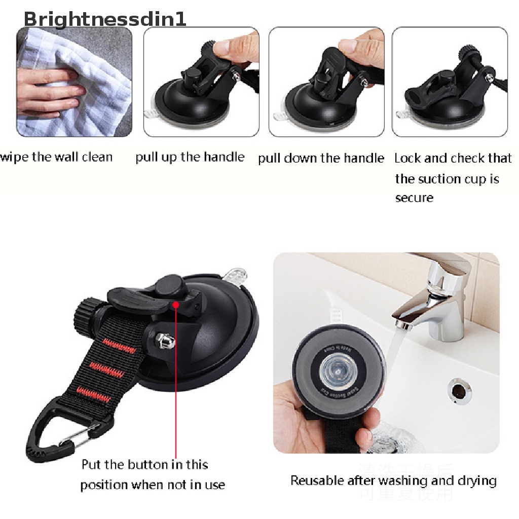 [Brightnessdin1] Mobil Luar Suction Cup Anchor Secure Hook Car Side Awning Camping Gadget Butik