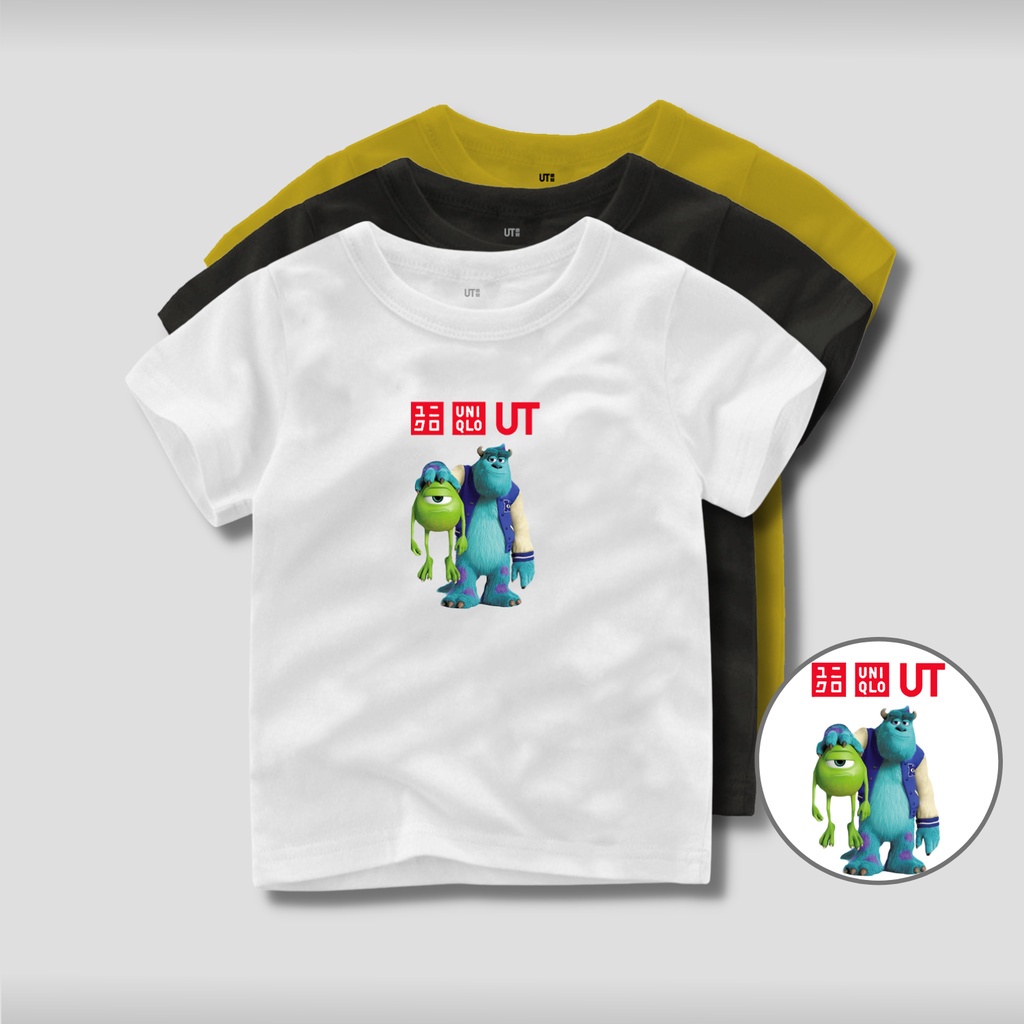 Kaos anak laki laki dan perempuan| Baju pakaian anak distro umur 1 - 12 tahun| Setelan atasan anak tanggung| Kaos import Polos anak bahan katun cotton combed 30s - KIDS-05