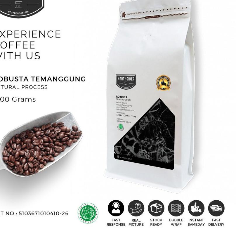 

➮ KOPI BIJI ROBUSTA TEMANGGUNG NATURAL - 1KG NORTHSIDER COFFEE ►