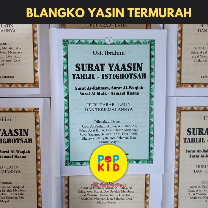 GROSIR BLANGKO YASIN TANPA COVER 128 HALAMAN - TERLARIS