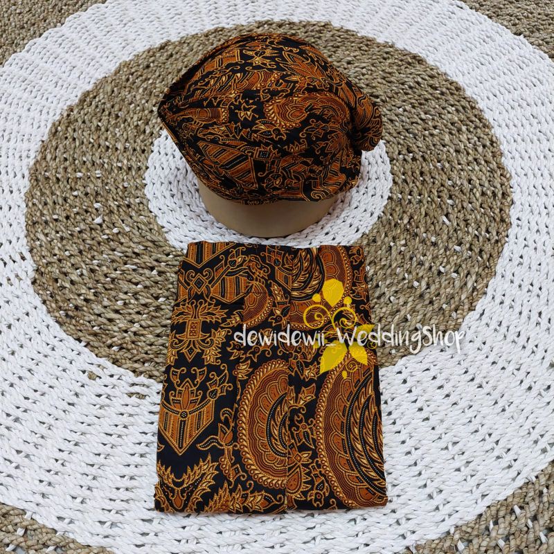 [1set] Jarik Serbaguna + Blangkon Jogja/ Mataram - Motif Lengkap