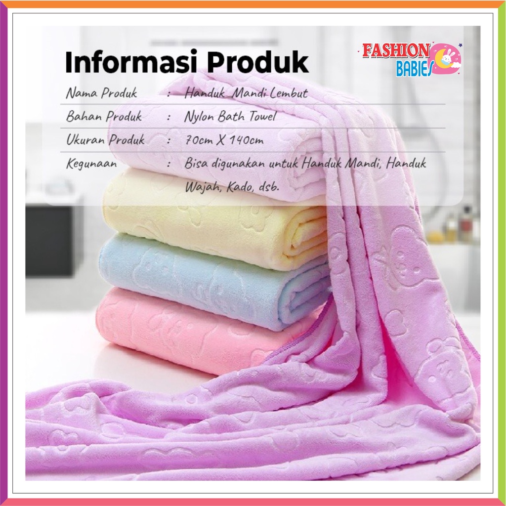 HANDUK MICROFIBER 140X70 CM JUMBO BEAR | HANDUK MULTIFUNGSI | HANDUK ANAK DEWASA BIG SIZE