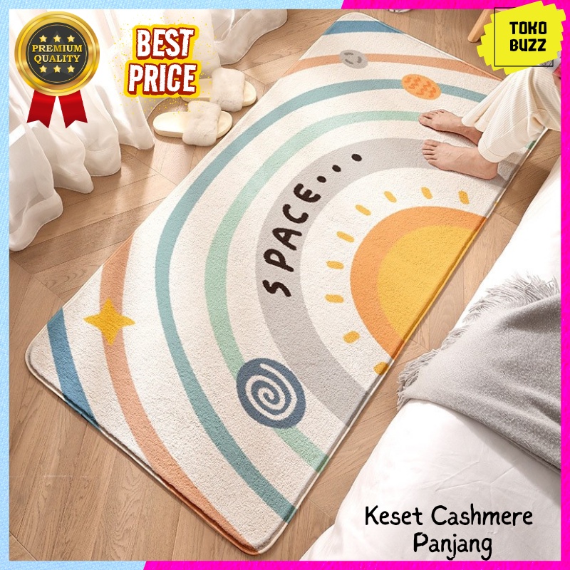 KARPET KESET LANTAI KASHMIR Bulu Panjang Halus Lembut Cashmere Carpet Dekorasi Ruang Tamu Kamar Tidur Keluarga Cantik