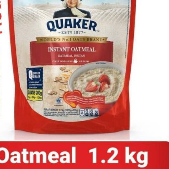 

✭ Quaker Oat Instant Oatmeal Sereal 1200 gram Merah 1.2 Kg RI ✲