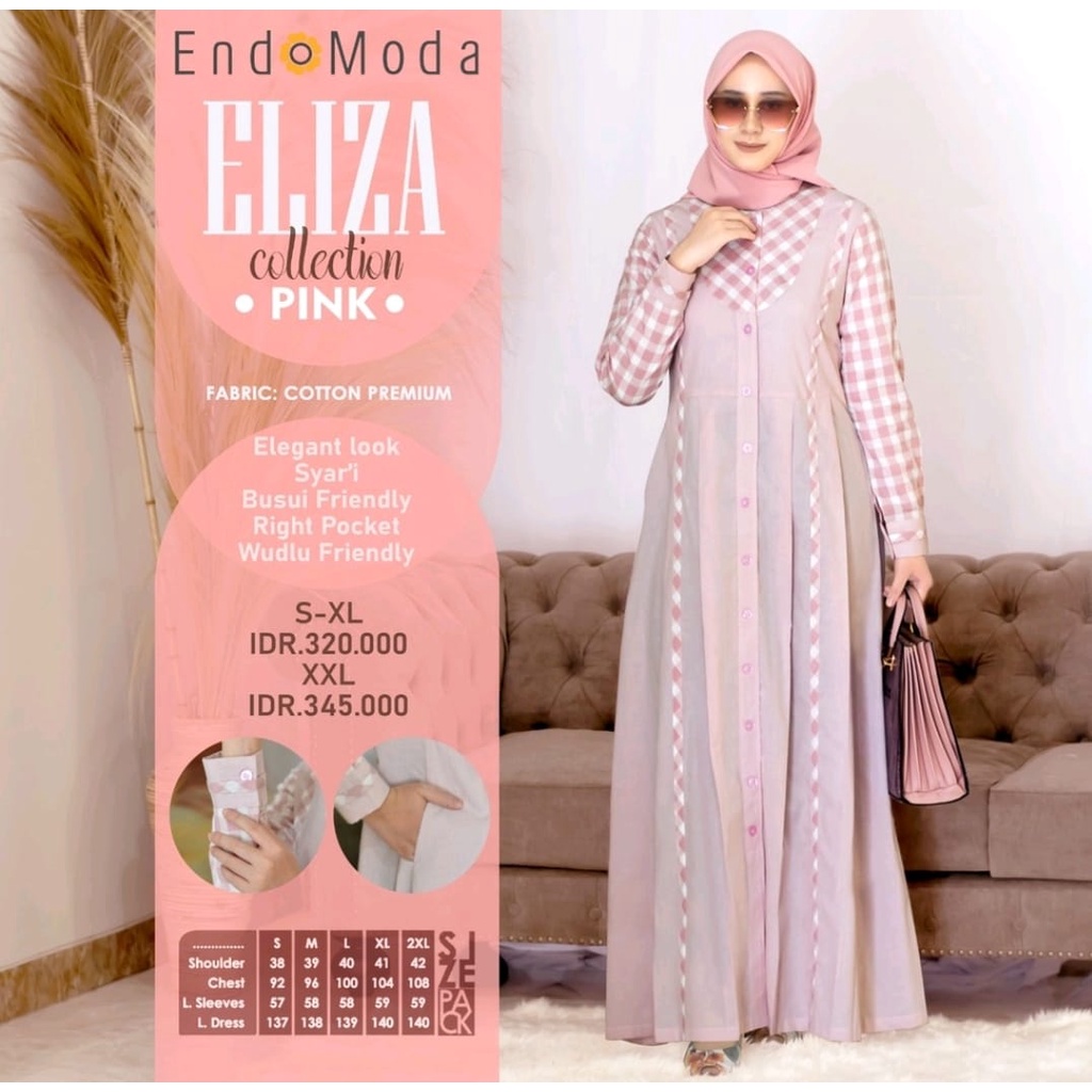 Gamis Endomoda Eliza Pink