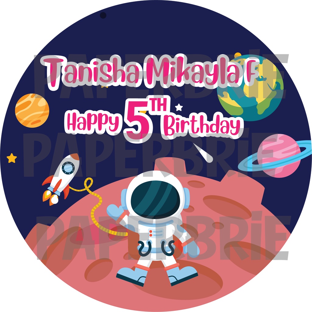 label stiker ASTRONOT ROCKET Ulang Tahun Anak - sticker birthday party stiker hampers sticker hamper stiker bingkisan ultah