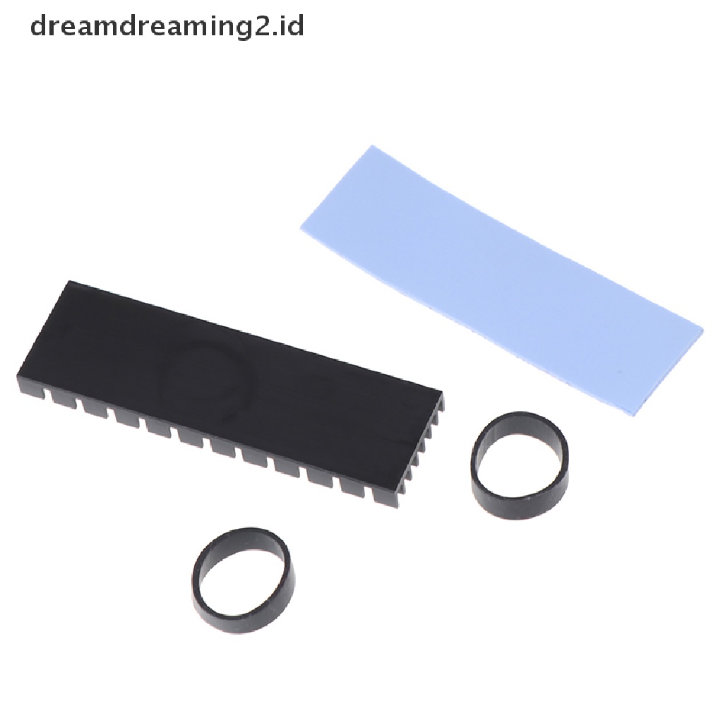 (dream) 1set M.2 NGFF NVMe 2280pcie SSD Pendingin Aluminium Heat Sink Dengan Thermal Pad.