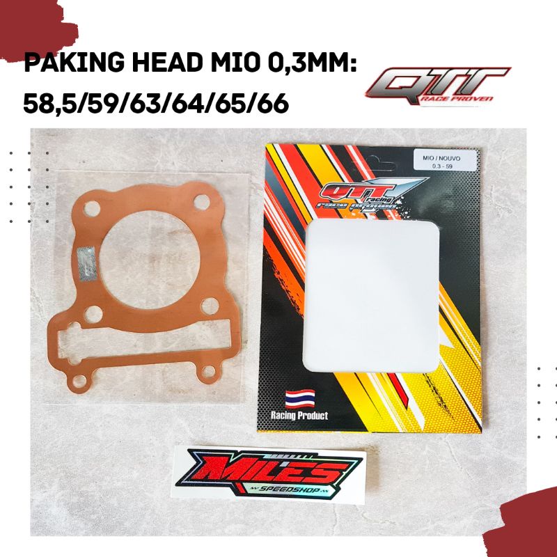 Paking Head Tembaga QTT Mio Nouvo 0,3mm: 58,5/59/63/64/65