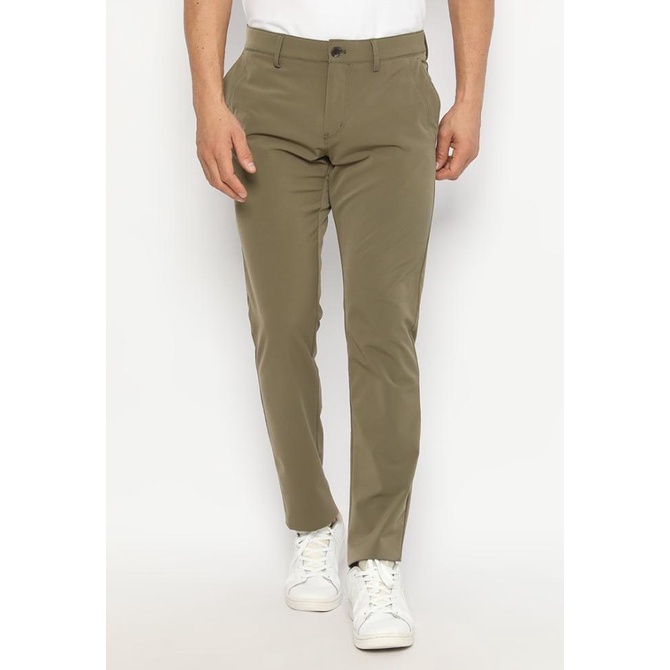 Jack Nicklaus Russo Celana Panjang Pria Slim Fit Olive