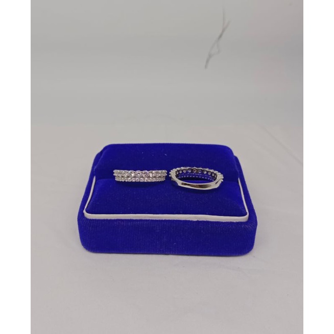 cincin listring mp 2 brs mp kecil &amp; sedang/perak asli silver 925 lapis emas/perhiasan fashion wanita terbaru
