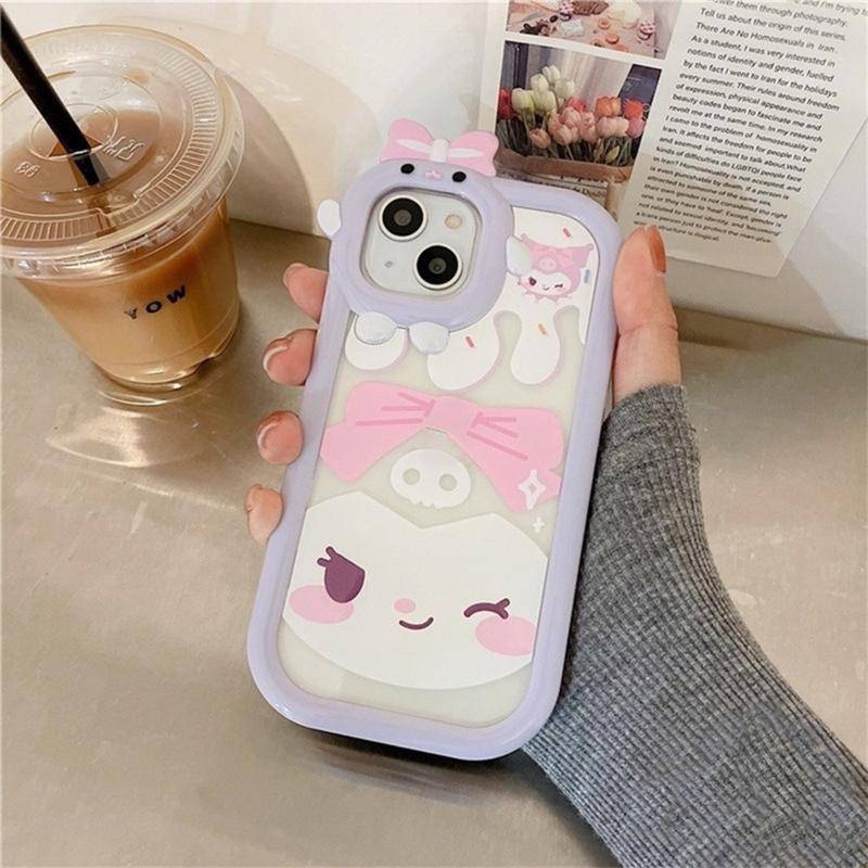 Redmi Note11 Pro Redmi 10C 10A Note 11S 9C 9A 10 9T 9 Note10 5G 10s Note9 Note9S Note8 Poco M5S X3 NFC M3 Pro 3D Lensa Monster Lovely Kuromi Bunny Shockproof TPU Clear Casing Ponsel