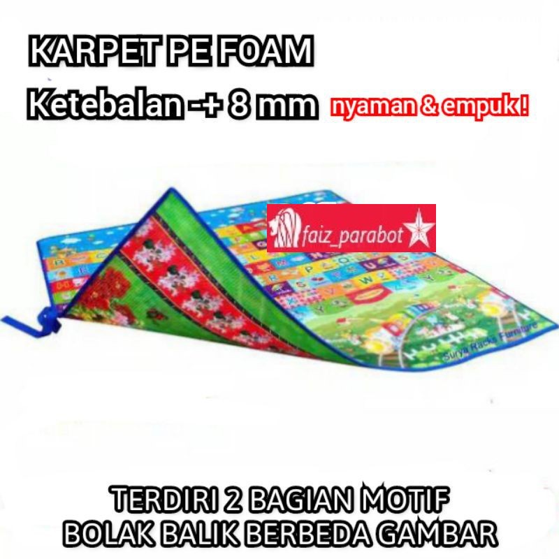 180x180cm karpet FOAM bolak balik