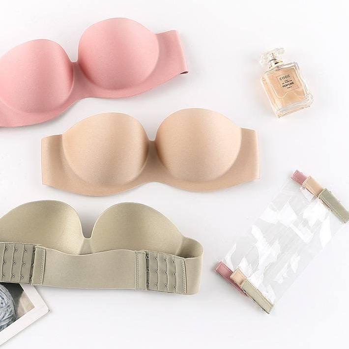 ✾ LIKESUN- bra38 KBra PushUp Double Strapless Invisible Nyaman Bra Tanpa Tali Bra Kait Murah ♧