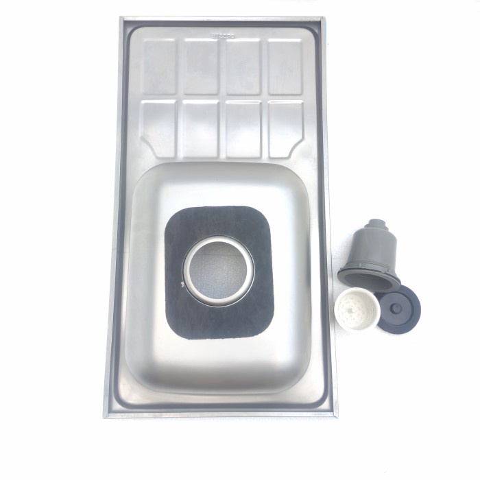 Washtafel Bak Cuci Piring Stainless Wastafel Cuci Piring Sink Cuci Piring 75Cm