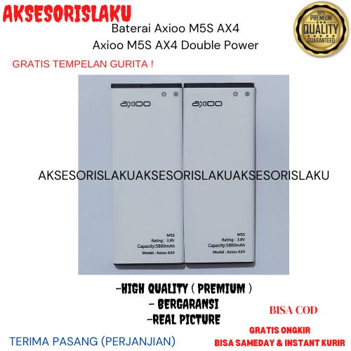 Baterai Axioo M5S AX4 Double Power Original BatraiHP