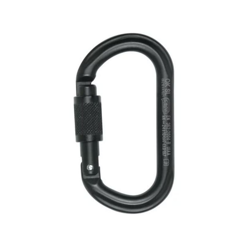 Carabiner Petzl OK Black Noir Screen Lock / Alat panjat tebing carabiner for climbing